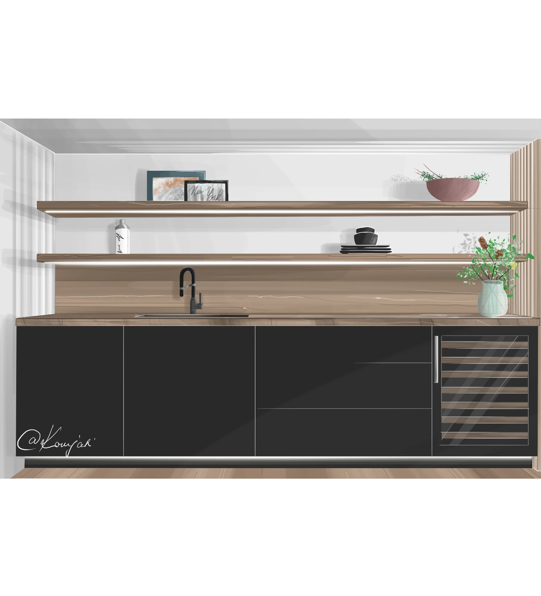Interior design artwork